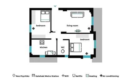 Bright 2bd Apartment in Psychiko by Upstreet