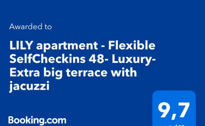 Lily Apartment - Flexible Selfcheckins 48- Luxury- Extra Big Terrace with Jacuzzi