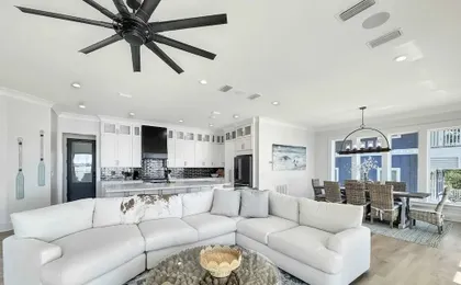 Waterfront Luxury Home for 10 Pool Fireplace