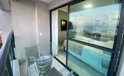 Flat Beira Mar Com Varanda Em Porto de Galinhas