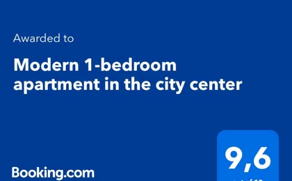Modern 1-Bedroom Apartment in the City Center