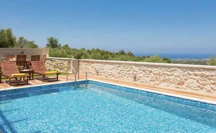 Villa with Private Pool Near Sea & Arkadi Monastery on Nw Coast