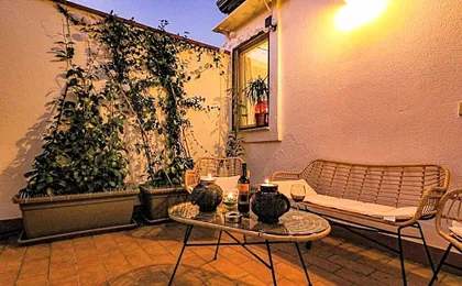 Terrace In The Historic Center In Palermo pino