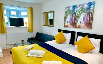 London Studio Apartments Private Bathroom Kitchenette Parking NP3