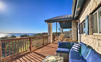 Sunny Lakefront Escape w/ Private Beach & Deck