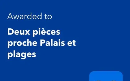 Deux pièces proche Palais et plages
